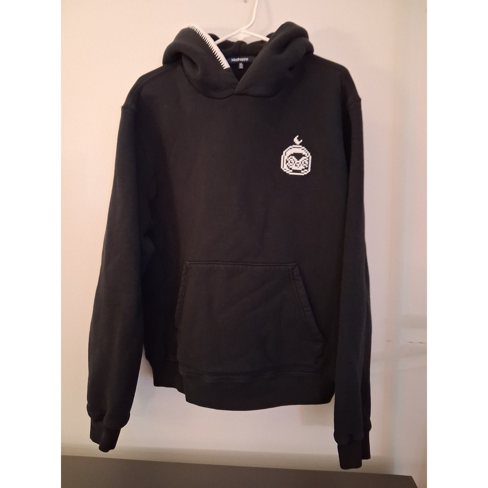 Madhappy Moonbirds Hoodie Black Pixel Owl Astronaut Graphic Size XL Streetwear
